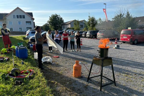 Ausbildung Kleinlöschgeräte Schule Stettfurt